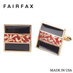 ショッピングリモートワークアクセサリー フェアファクス FAIRFAX カフスボタン レトロ スクエア型 ケース付 ブラック アメリカ製 カフリンクス レバー式 |クリスマス プレゼント 祝い