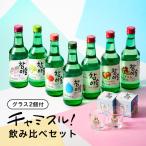 父の日 2025 ジンロ チャミスル 飲み比べ 韓国焼酎 リキュール 送料無料 優良配送 眞露 チャミスル7種セット ショットグラス2個付き
