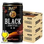  жестяная банка кофе .. нет сахар бесплатная доставка poka Sapporo poka кофе черный 185g×3 кейс /90шт.@(090)[ESH]