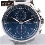 IWC アイダブリューシー IW390701 ポルトギーゼ ヨットクラブ クロノグラフ シースルーバック ブルー文字盤 自動巻き 腕時計 シルバー