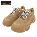 美品 BALENCIAGA バレンシアガ Triple S スニーカー シューズ メンズ ブラウン レザー キャンバス 27.5 541624