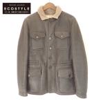  прекрасный товар / OFFICINE VINCI off .chi-ne vi nchi Zip выше мутон жакет 48 темно-коричневый мужской 