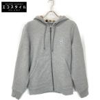 BURBERRY バーバリー 8061857 グレー コットン スクエアロゴ ジップフーディ グレー S ジャケット コットン メンズ 中古