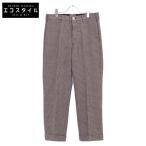 MARNI マルニ PUMU0110A0 21AW ブラウン 千鳥柄 ウール スラックス ブラウン 48 ボトムス ウール メンズ 中古