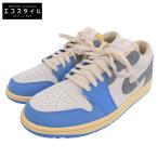 未使用 NIKE ナイキ AIR JORDAN 1 LOW SE Tokyo96 スエード スニーカー シューズ メンズ ブルー ライトグレー 26.5cm DZ5376-469
