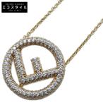 美品 FENDI フェンディ 8AG760 エフ イズ フェンディ ネックレス ゴールドカラー レディース