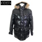 MONCLER モンクレール FREY ファー付き 切替ダウン ジャケット 3 ブラック メンズ