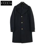 ショッピングdiesel DIESEL BlackGold ディーゼルブラックゴールド ネイビー コットン チェスターコート ブラック 44 コート ウール メンズ 中古