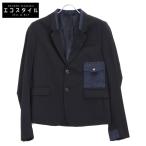 ショッピングdiesel DIESEL BlackGold ディーゼルブラックゴールド ブラック デニム切り替え テーラードジャケット ブラック 46 ジャケット ウール メンズ 中古
