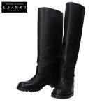 FENDI フェンディ サイドジップ ロングブーツ/ シューズ 37 ブラック レディース