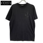 MONCLER モンクレール 24年製 ブラック コットン Tシャツ ブラック XL トップス コットン メンズ 中古