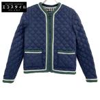 Tory Burch トリーバーチ 39514 ネイビー キルティング リバーシブル ダウンジャケット ネイビー XS ジャケット ポリエステル レディース 中古
