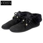 LOUIS VUITTON ルイヴィトン スエード ショート ブーツ シューズ レディース ブラック 37 13年製 MS0153