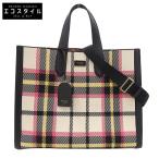 美品 KATE SPADE ケイトスペード マンハッタン ミュージアム プラッド ジャガード ラージトート 2WAY ショルダーバッグ マルチカラー