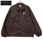 Wasted Youth ウェイステッドユース ブラウン ナイロン プリント コーチジャケット ブラウン L ジャケット ナイロン メンズ 中古