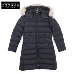 ショッピングmoncler MONCLER モンクレール ABELLE ファー/フード付ダウン コート 12 ブラック レディース