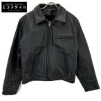 SCHOTT ショット AT-101E ブラック カーフレザー ライナー付き シングルライダースジャケット ブラック 40 ジャケット レザー メンズ 中古