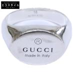 GUCCI Gucci Ag925 tray do Mark овальный кольцо кольцо 18 мужской 
