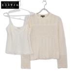 Loro Piana ロロピアーナ MAL4138 キャミソール付きカシミヤシルクフルレースニット ホワイト 36 トップス カシミア レディース 中古