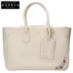 美品/ A.D.M.J. Accessoires De Mademoiselle ADMJ スワロフスキー ビジュー トートバッグ ホワイト レディース
