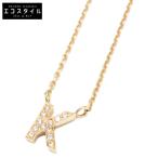 ショッピングイニシャル STAR JEWELRY スタージュエリー K18 004 K ダイヤモンド イニシャル ネックレス イエローゴールド レディース