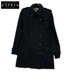 ショッピングバーバリー BURBERRY バーバリー ブラック GBBURLIMCAS KENSINGTON MEDIUM トレンチコート ブラック 42 コート コットン レディース 中古
