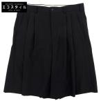 ショッピングギャルソン 新品同様 COMME des GARCONS HOMME PLUS コムデギャルソンオムプリュス ウールギャバジン ショートパンツ メンズ 黒 L PP-P051 AD2025 25AW