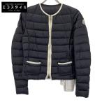 美品 MONCLER モンクレール CRISTAL クリスタル ノーカラーダウンジャケット ジャケット 00 ブラック レディース