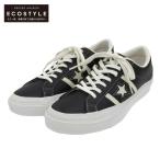 未使用 CONVERSE コンバース STAR＆BARS LEATHER シューズ メンズ ブラック 8 26.5cm