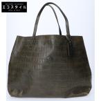 Felisi フェリージ 11/91 クロコ型押しレザー トートバッグ グリーン メンズ