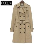 美品 BURBERRY バーバリー SANDRINGHAM LONG/サンドリンガム ロング トレンチコート レディース ベージュ 36 国内正規