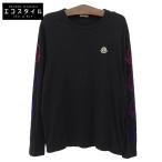 MONCLER モンクレール アームグラデーション ロゴ ワッペン ロング Tシャツ 長袖 トップス メンズ ブラック XL G20918D00011