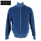 国内正規 LOUIS VUITTON ルイヴィトン RM181M GVQ HFY19W モノグラム コットンベロア トラッカー ジャケット M ブルー メンズ