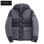 MONCLER モンクレール BREL ブレル フード付ダウン ジャケット 0 ブラックxグレー メンズ