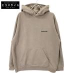 BALENCIAGA バレンシアガ 600583 21年 ブラウン ロゴ オーバーサイズ パーカー ブラウン S トップス コットン レディース 中古