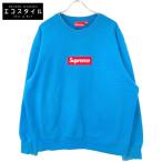 Supreme シュプリーム 22AW ボックスロゴクルーネック スウェット ブルー L トップス コットン メンズ 中古