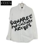 ショッピングディースクエアード DSQUARED2 ディースクエアード S74DM0820 ホワイト D2 POP 80'S LONG SLEEVES SHIRT ホワイト 44 コート コットン メンズ 中古
