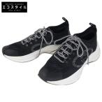 美品/  GUCCI グッチ 680902 グッチラン テクニカルニット スニーカー/ シューズ 24.5 ブラック レディース