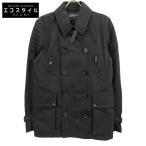 POLO RALPH LAUREN ポロ ラルフローレン 710551709001ブラック レザー×コットンナイロン ピーコート風 ジャケット ブラック S ジャケット コットン メンズ 中古