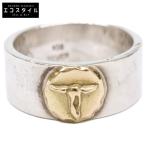 ショッピングking  TADY＆KING タディ＆キング K18 SILVER ロングホーン 平打ち リング・指輪 イエローゴールド/シルバー メンズ