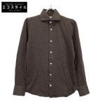 ショッピングカシミア finamore フィナモレ 32961-6 ブラウン PANTELLERIA コットンカシミア ジャージー スポーツシャツ ブラウン XS トップス コットン メンズ 中古
