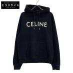 CELINE セリーヌ 2Y321670Q ブラック ロゴパーカー ブラック XL トップス コットン メンズ 中古