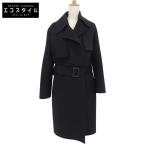 美品 N8 エンネオット ウール×カシゴラ×カシミア コート レディース ブラック 42