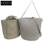 美品 ANTEPRIMA アンテプリマ ウンチネット セッキオ 2WAY ハンドバッグ ショルダーバッグ レディース シルバー×カーキ PB20FJSOBH