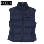ショッピングプラダ PRADA プラダ 29X149 11年製 ネイビー 三角プレート ダウンベスト ネイビー 42 ベスト ナイロン メンズ 中古