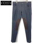 DOLCE&GABBANA ドルチェアンドガッバーナ G3XFTD ブラック スエード切替 ボタンフライ デニムパンツ ブラック ボトムス デニム メンズ 中古