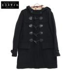 BURBERRY BRIT バーバリーブリット 3915587 ブラック ウール ダッフルコート ネイビー 36 コート ウール レディース 中古