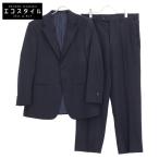 ARMANI COLLEZIONI アルマーニコレッツォーニ ネイビー 2B80ED サイドベンツスーツセットアップ ネイビー 48 スーツ ウール メンズ 中古