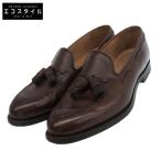 Crockett&Jones クロケット&ジョーンズ Cavendish2 ペブルグレインレザー タッセルローファー シューズ メンズ ブラウン 7E