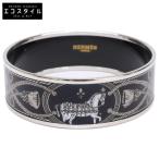  прекрасный товар HERMES Hermes e мой yuGM шланг / трос рисунок браслет черный / серебряный женский 